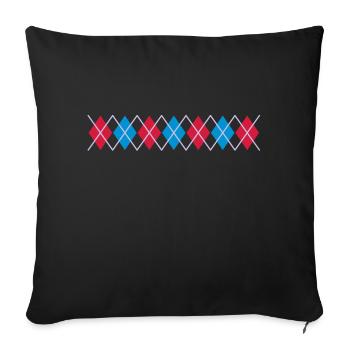 Norwegian Pattern Diamonds Checks Christmas Christmas - Sofa pillowcase 17,3'' x 17,3'' (45 x 45 cm) - black - Front
