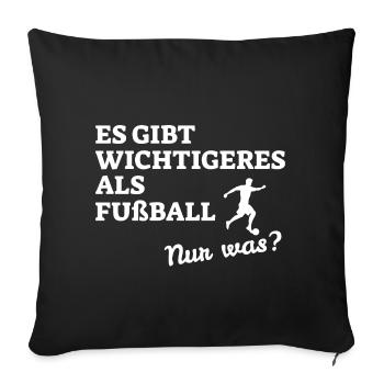 football - Housse de coussin décorative 45 x 45 cm - noir - Devant