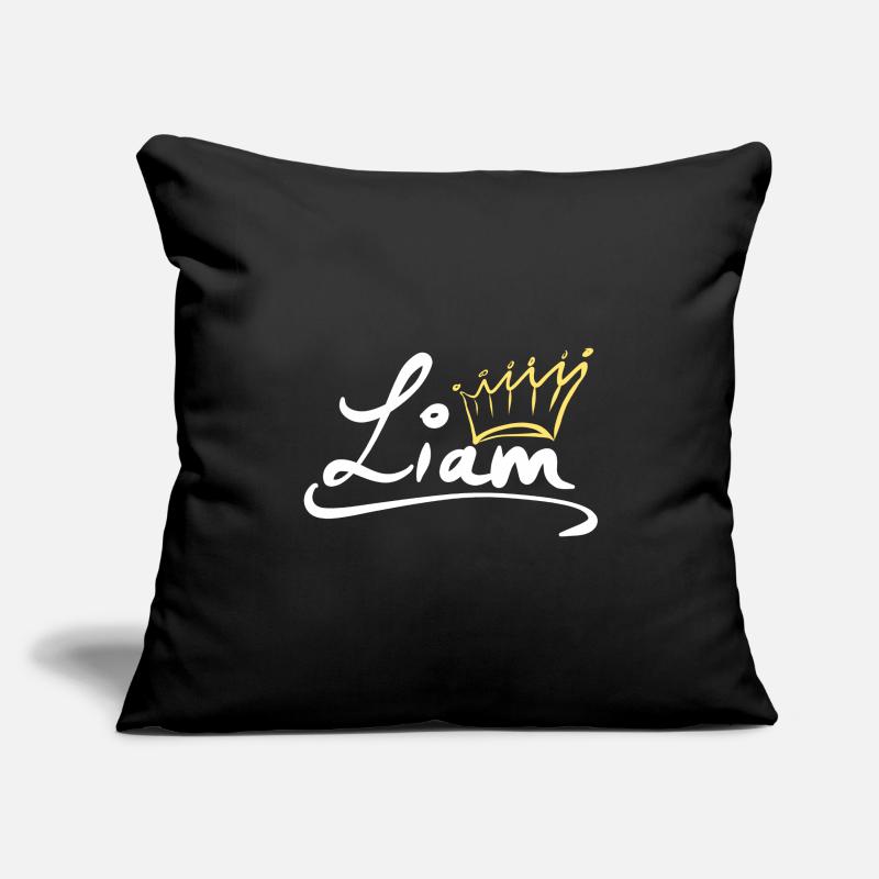 Étiquette de nom de couronne Liam Housse de coussin décorative 45 x 45 cm