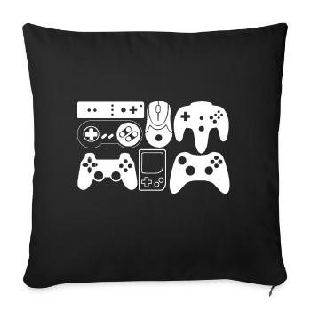 Controller gaming - Sofa pillowcase 17,3'' x 17,3'' (45 x 45 cm) - black - Front