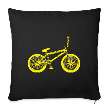 BMX Bike - Bmx Bike - BMX Rider - Housse de coussin décorative 45 x 45 cm - noir - Devant