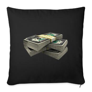 dollars - Housse de coussin décorative 45 x 45 cm - noir - Devant