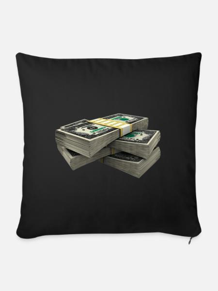 Dollars - Sofakissenbezug 45 x 45 cm - Schwarz