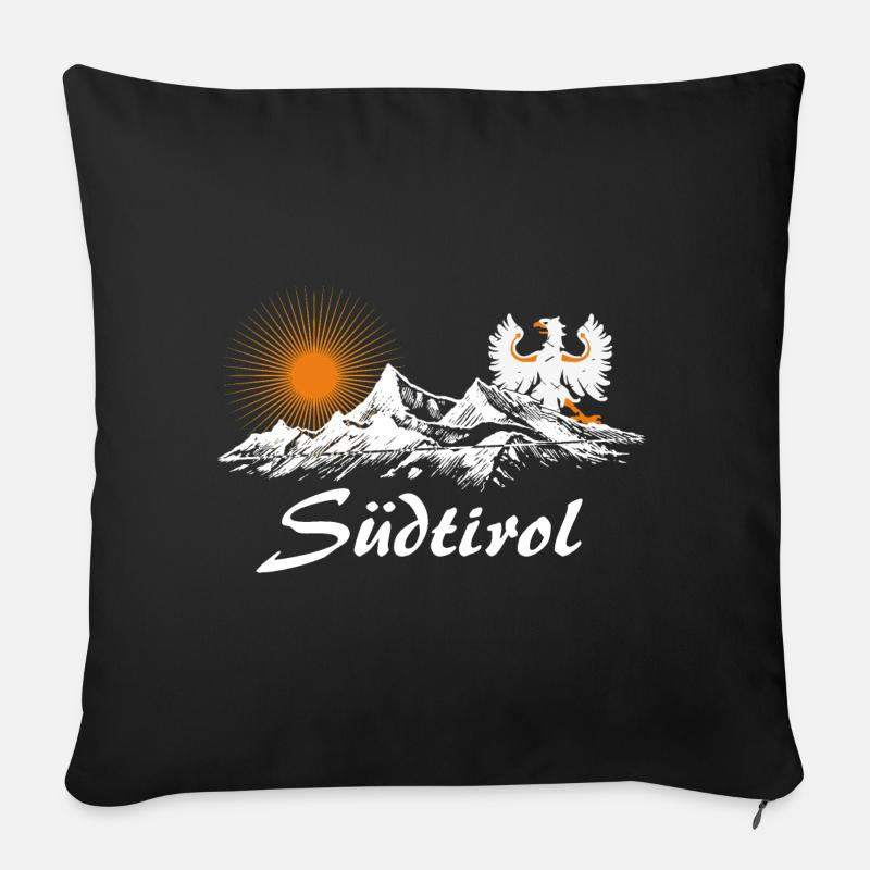 Südtirol - Sofakissenbezug 45 x 45 cm - Schwarz