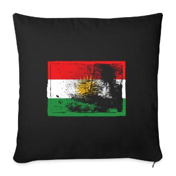 Kurden Kurdistan - Sofakissenbezug 45 x 45 cm - Schwarz - Vorne