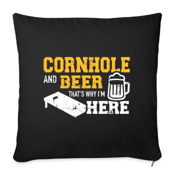 Cornhole - Sofakissenbezug 45 x 45 cm - Schwarz - Vorne