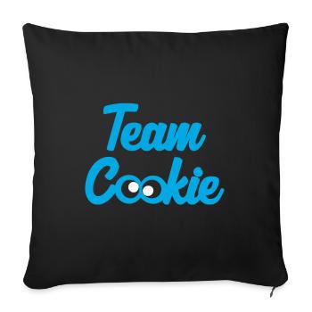 Team cookie biscuit cookies - Sofa pillowcase 17,3'' x 17,3'' (45 x 45 cm) - black - Front