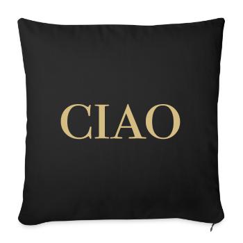 CIAO gold - Sofa pillowcase 17,3'' x 17,3'' (45 x 45 cm) - black - Front