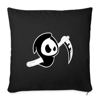 Scythes ghost Halloween reaper - Sofa pillowcase 17,3'' x 17,3'' (45 x 45 cm) - black - Front