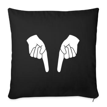 Beach-volley - Housse de coussin décorative 45 x 45 cm - noir - Devant