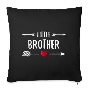 Little Brother Siblings - Sofa pillowcase 17,3'' x 17,3'' (45 x 45 cm) - black - Front