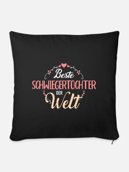 Schwiegertochter - Sofakissenbezug 45 x 45 cm - Schwarz