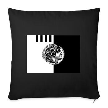 Thessaloniki - Sofa pillowcase 17,3'' x 17,3'' (45 x 45 cm) - black - Front