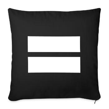 Equality Minimal Statement - Sofa pillowcase 17,3'' x 17,3'' (45 x 45 cm) - black - Front