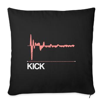 Kick Drum Synthesizer - Sofa pillowcase 17,3'' x 17,3'' (45 x 45 cm) - black - Front