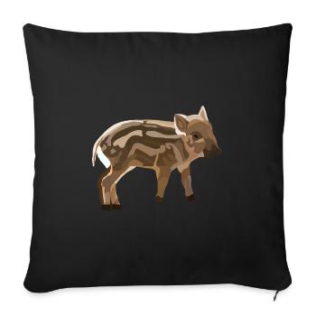 Freddy - Nouveau-venu - Housse de coussin décorative 45 x 45 cm - noir - Devant