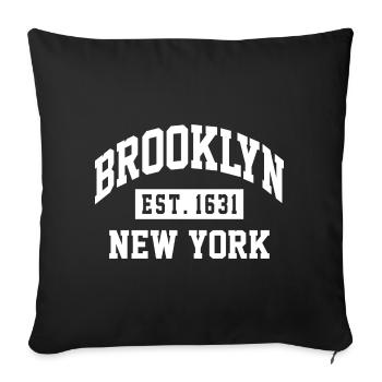 brooklyn Quote Graphic - Sofa pillowcase 17,3'' x 17,3'' (45 x 45 cm) - black - Front