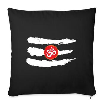 Third Eye Shiva OM White Theme - Sofa pillowcase 17,3'' x 17,3'' (45 x 45 cm) - black - Front
