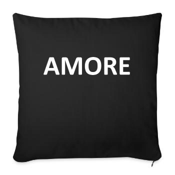 AMORE - Sofa pillowcase 17,3'' x 17,3'' (45 x 45 cm) - black - Front