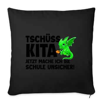 Schulanfang - Sofakissenbezug 45 x 45 cm - Schwarz - Vorne
