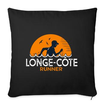 longe-côte cadeau homme marche aquatique - Housse de coussin décorative 45 x 45 cm - noir - Devant