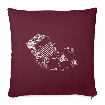 Moteur Simson S51 M54 - M541 - DDR - Housse de coussin décorative 45 x 45 cm - bordeaux - Devant