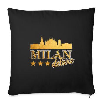Milan Milan Italy City Skyline Home Love - Sofa pillowcase 17,3'' x 17,3'' (45 x 45 cm) - black - Front