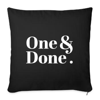 Un et terminé - Housse de coussin décorative 45 x 45 cm - noir - Devant