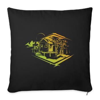 Nature Colors Symbol Logo icon House Design Park - Sofa pillowcase 17,3'' x 17,3'' (45 x 45 cm) - black - Front