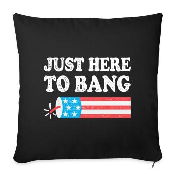 Juste ici pour frapper - Housse de coussin décorative 45 x 45 cm - noir - Devant