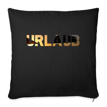 Urlaub Strand Sonnenuntergang Ferien Sommer Sonne - Sofakissenbezug 45 x 45 cm - Schwarz - Vorne