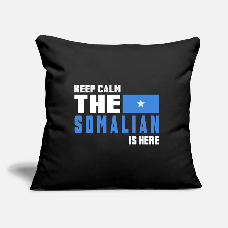 drapeau de la Somalie Keep Calm Housse de coussin décorative 45 x 45 cm