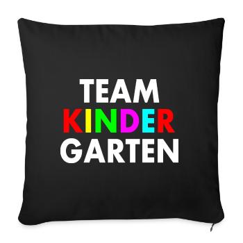 Team kindergarten - Sofa pillowcase 17,3'' x 17,3'' (45 x 45 cm) - black - Front