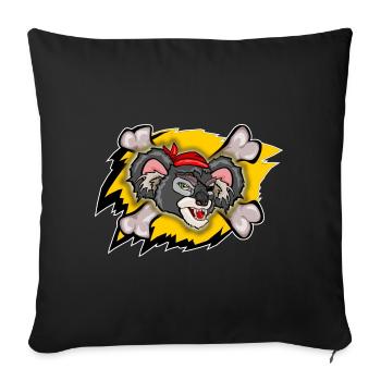 böser Koala Bär Angriff - Sofakissenbezug 45 x 45 cm - Schwarz - Vorne