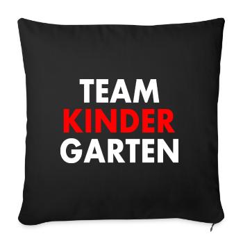 Team kindergarten - Housse de coussin décorative 45 x 45 cm - noir - Devant