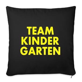 Team kindergarten - Housse de coussin décorative 45 x 45 cm - noir - Devant