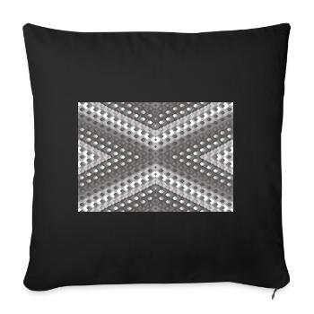Gray gradient rotated - Sofa pillowcase 17,3'' x 17,3'' (45 x 45 cm) - black - Front