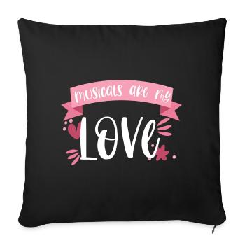 musical theater actress singing gift - Sofa pillowcase 17,3'' x 17,3'' (45 x 45 cm) - black - Front