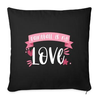 Paintball Paintballer Gotcha Liebe Geschenk - Sofakissenbezug 45 x 45 cm - Schwarz - Vorne