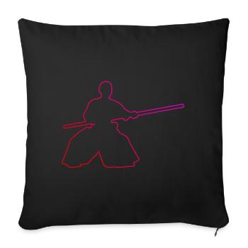 Martial Arts Aikidoka Women Martial Arts Aikido - Sofa pillowcase 17,3'' x 17,3'' (45 x 45 cm) - black - Front