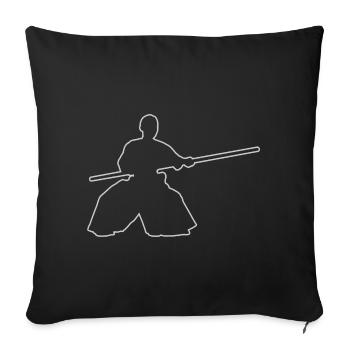 Aikidoka Men's Aikido Martial Arts Women's Fighting - Sofa pillowcase 17,3'' x 17,3'' (45 x 45 cm) - black - Front