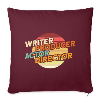 Filmmaker Action Director - Sofa pillowcase 17,3'' x 17,3'' (45 x 45 cm) - burgundy - Front