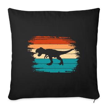 T Rex Dino Dinosaur - Sofa pillowcase 17,3'' x 17,3'' (45 x 45 cm) - black - Front