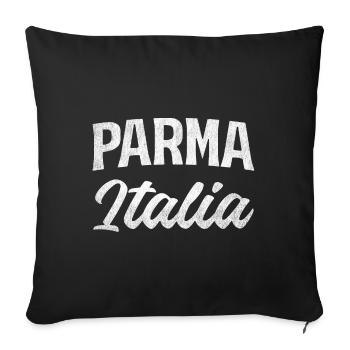 Parma Italia Vintage Script - Sofakissenbezug 45 x 45 cm - Schwarz - Vorne