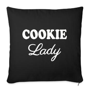 Cookie Lady - Housse de coussin décorative 45 x 45 cm - noir - Devant