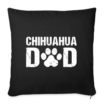 Chihuahua Papa Chihuahua Chiens - Housse de coussin décorative 45 x 45 cm - noir - Devant