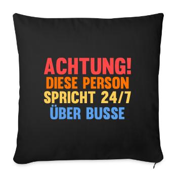 Bus Busfahrer - Sofakissenbezug 45 x 45 cm - Schwarz - Vorne