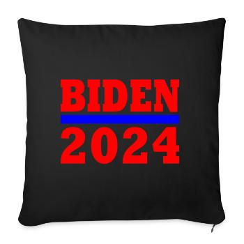 Joe biden 2024 - Sofa pillowcase 17,3'' x 17,3'' (45 x 45 cm) - black - Front
