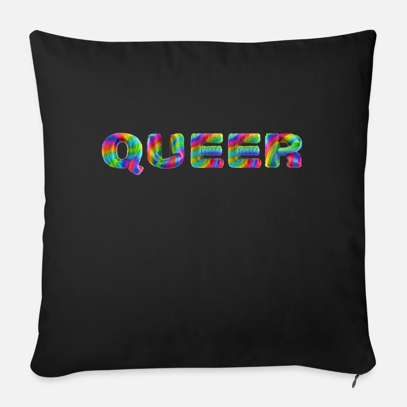 Queer - Sofakissenbezug 45 x 45 cm - Schwarz