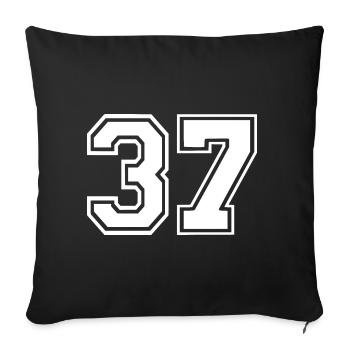37 - Sofa pillowcase 17,3'' x 17,3'' (45 x 45 cm) - black - Front